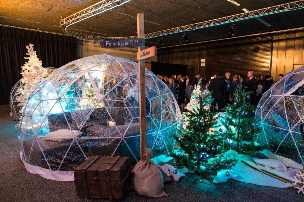 Winter domes and Christmas trees at the Festive Evening